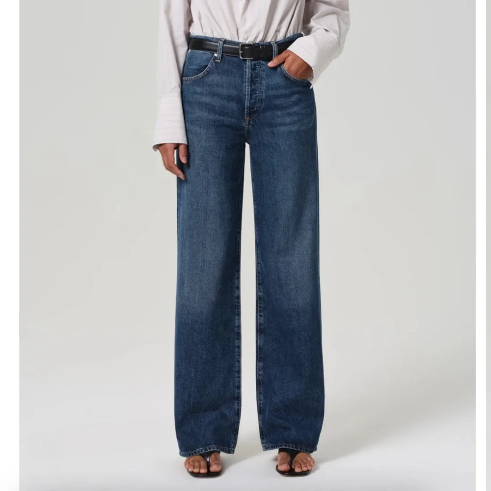new Citizens of Humanity Annina wide leg mid rise jeans in westwood dark wash